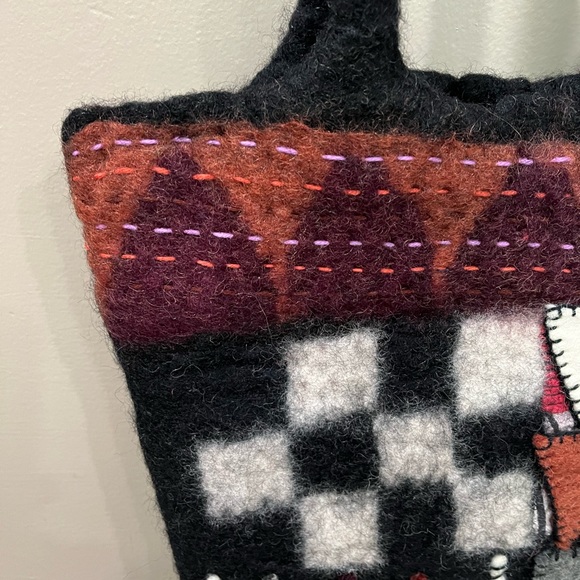 Rising Tide Felted Wool Fall Colors Shoulder Bag - Picture 3 of 14